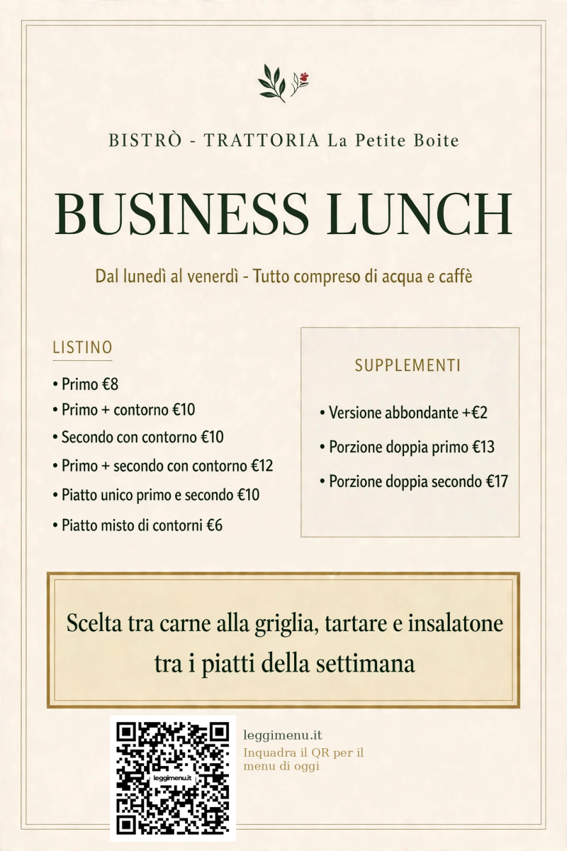 BUSINESS LUNCH 