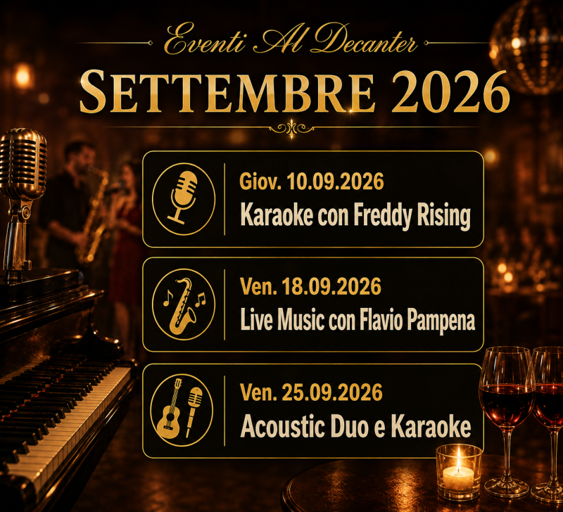 Eventi Live Al Decanter 