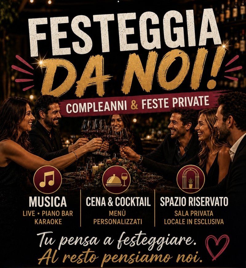 Festeggia al Decanter: il tuo evento, la nostra atmosfera