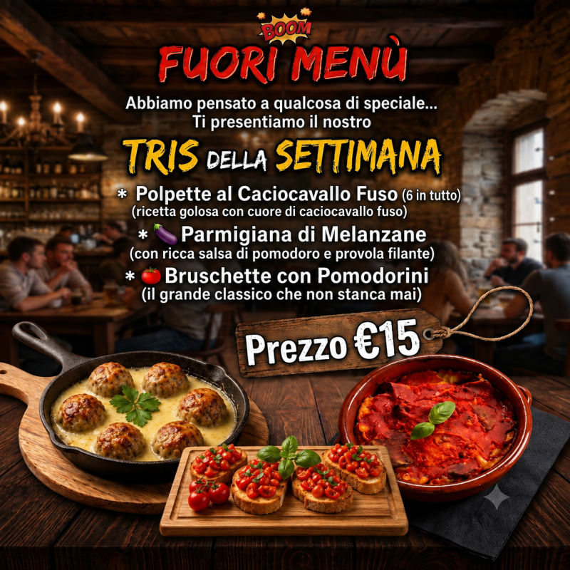FUORI MENÙ DELLA SETTIMANA